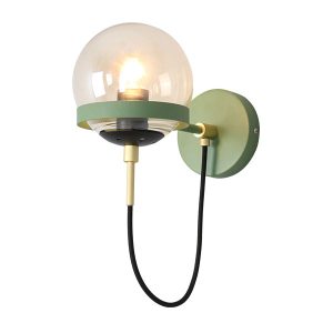 IM3 LAMPARA APLIQUE VERDE VIDRIO ESFERA AMBAR 264025W-1GN 1L E27