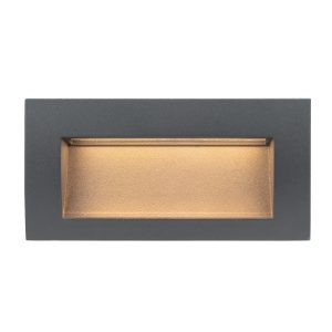 IM1 LAMP EXT EMP PARED LED RECTANGULAR GRIS E-30022A-GR 3.5W 3000K 110LM IP65