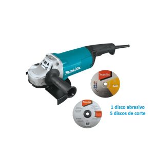 MAKITA ESMERILADORA MOD:GA9060  9 15A + 6 DISCOS