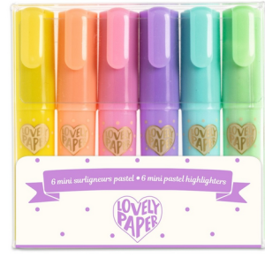 6 MINI MARCADORES PASTEL